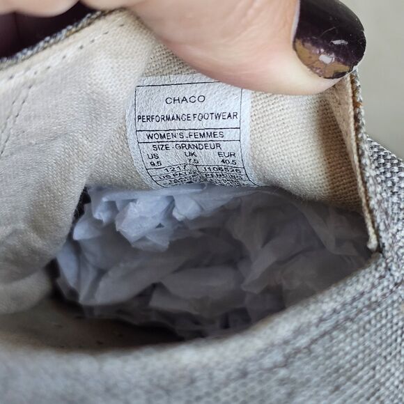 Chaco Ionia Gray Canvas Slip On Comfort Sneaker Women's Size US 9.5 / EU 40.5 - Picture 2 of 8